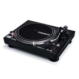 Reloop RP-4000 MK2 - Plato Giratorio de Cuarzo para DJ con accionamiento Directo de Alto par, Incluye Plato, Sistema de Toma OM Black, Casco, Alfombra de Deslizamiento y contrapeso, Negro