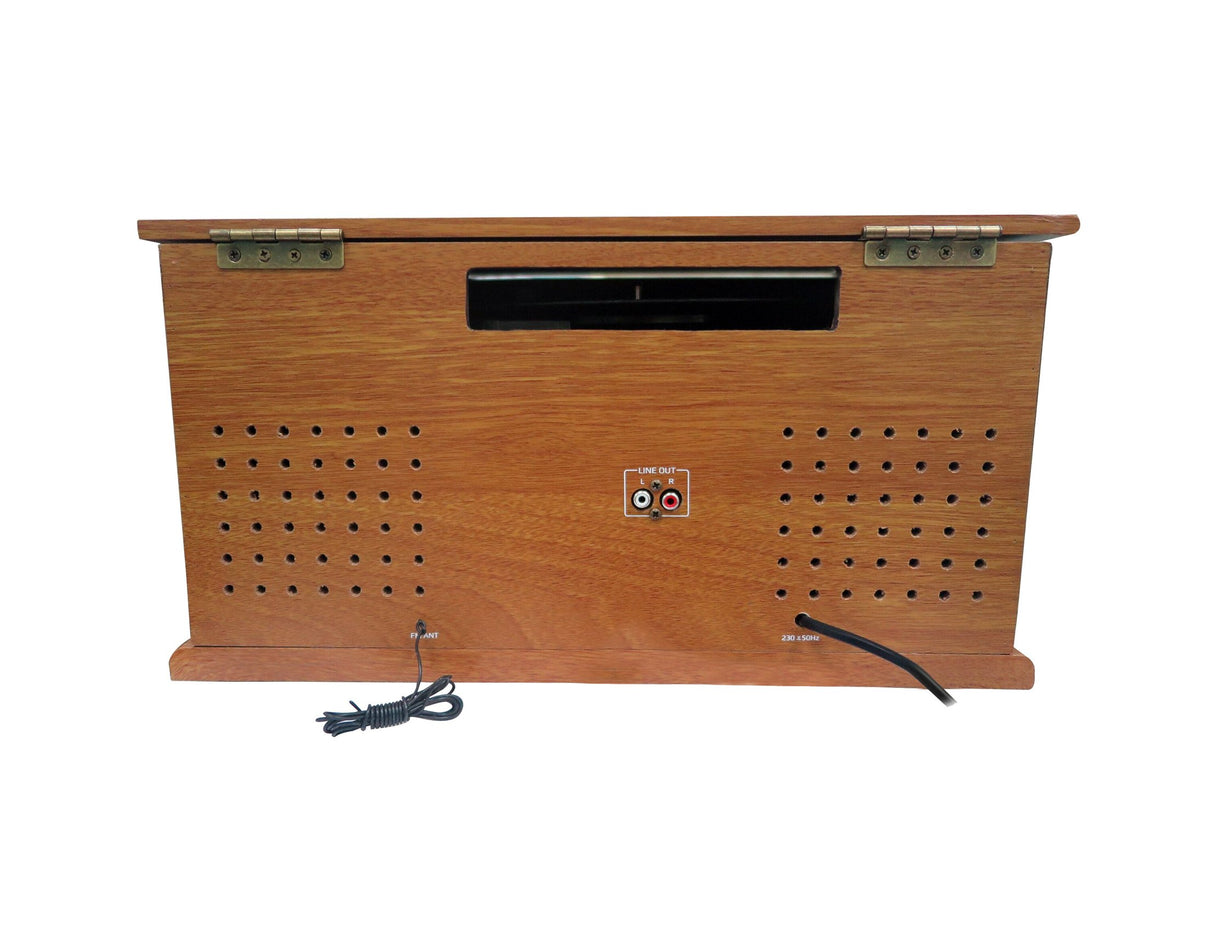 Sunstech PXRC52CDWD - Giradiscos de madera, color madera
