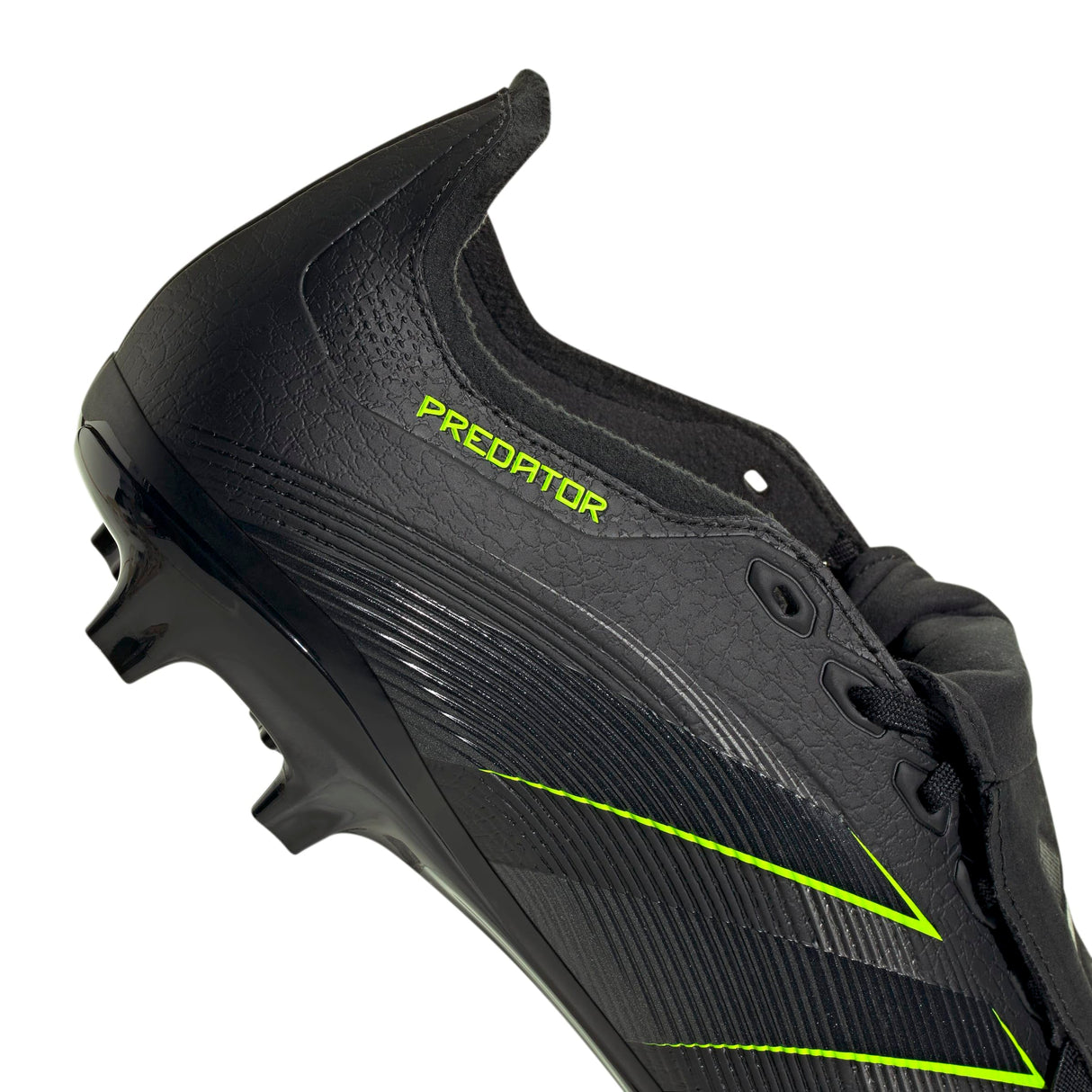 adidas Predator League Fold-Over Tongue Firm Multi Ground Football Boots, Botas de fútbol Unisex Adulto, Core Black/Carbon/Lucid Lemon, 45 1/3 EU