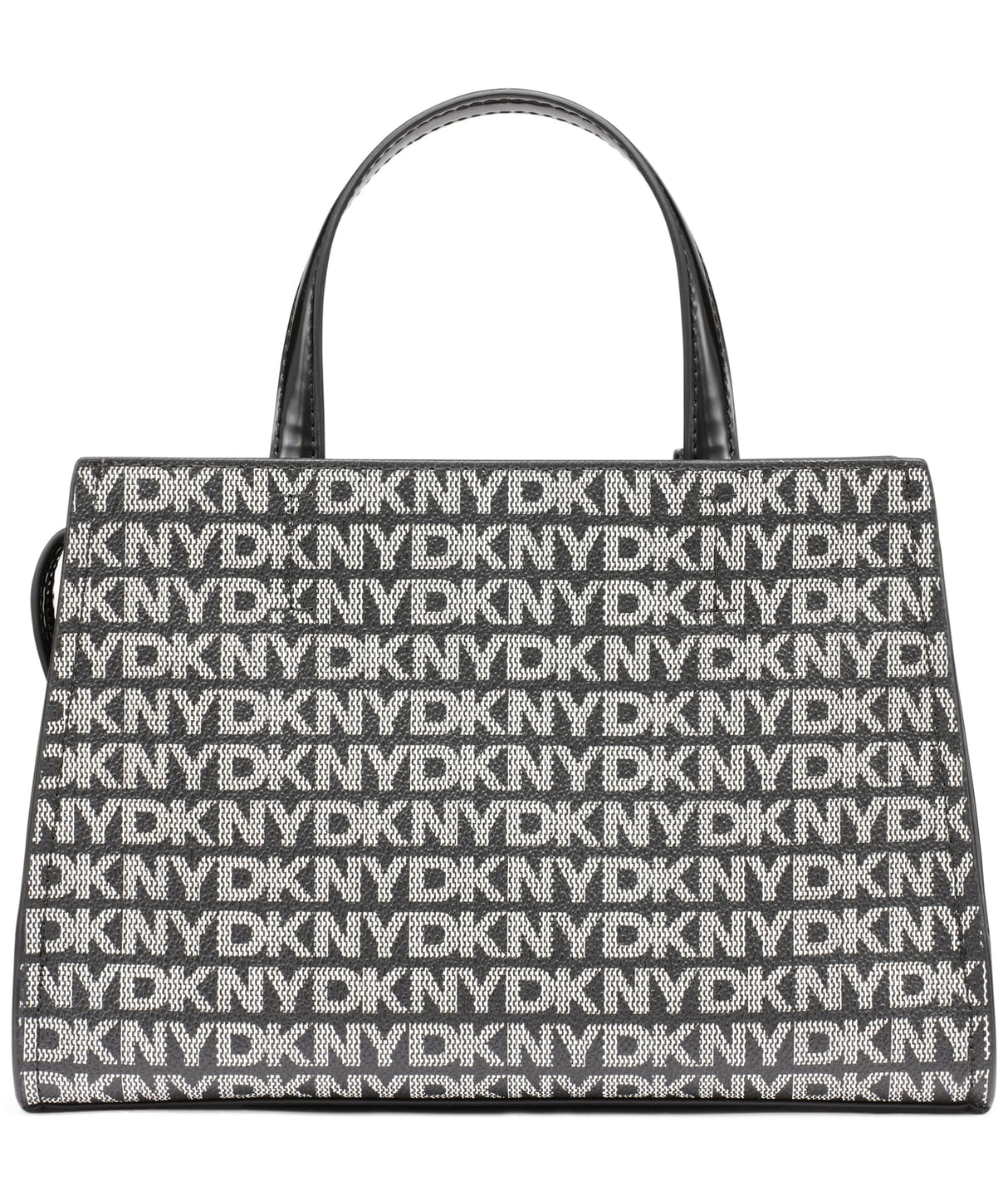 DKNY Avril Small Satchel Crossbody, 100% PVC con Forro De La PU Mujeres, Logotipo Negro y Negro
