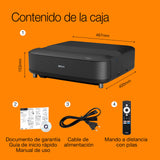 Epson Lifestudio Grand EH-LS670B Negro metálico, proyector láser Inteligente de Distancia ultracorta, 4K Pro UHD, Sound by Bose, Google TV, Pantallas de hasta 120″, 5 años de garantía*