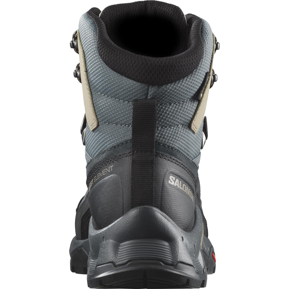Salomon Quest Element Gore-Tex Botas de Senderismo de Piel para Mujer, Impermeable, Agarre Máximo, Zapatos Trekking, Ebony, 37 1/3