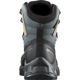 Salomon Quest Element Gore-Tex Botas de Senderismo de Piel para Mujer, Impermeable, Agarre Máximo, Zapatos Trekking, Ebony, 37 1/3