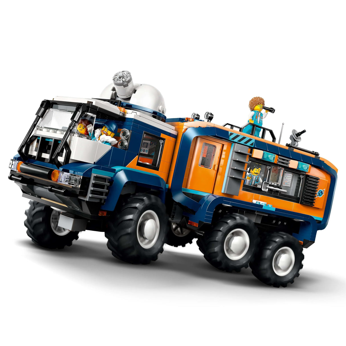 LEGO City Laboratorio Científico Móvil de los Exploradores Árticos - Camión de Juguete con Suspensión - Moto de Nieve, 5 Minifiguras y 3 Figuras de Lobos Blancos - Regalo Pra Niños de 8+ Años 60471