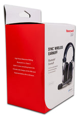 Howard Leight Orejera Sync Wireless BlueTooth Cable USB, Micrófono con Almohadilla, Diseño Ergonómico, Negro, Talla Única, SNR 32 dB, 1034510 (1 Pieza)