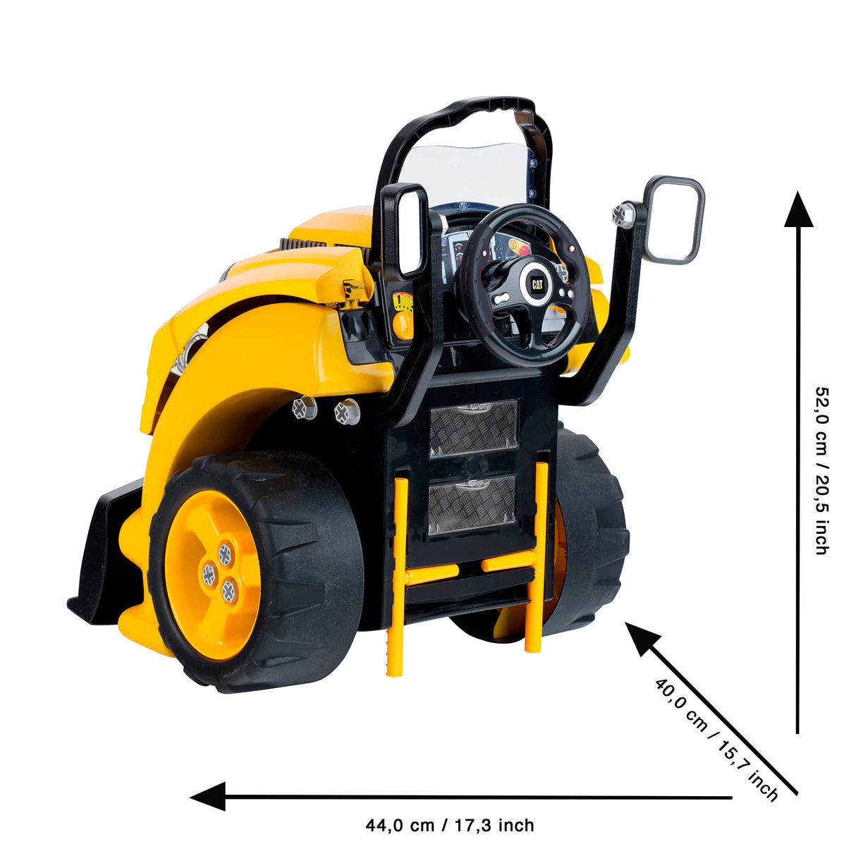 Theo Klein 3206 Motor de camión CAT, Bloque de motor con funciones de reparación instructivas, Faros y bocina a pilas, Dimensiones: 44 cm x 40 cm x 52 cm, Juguetes para niños a partir de 3 años