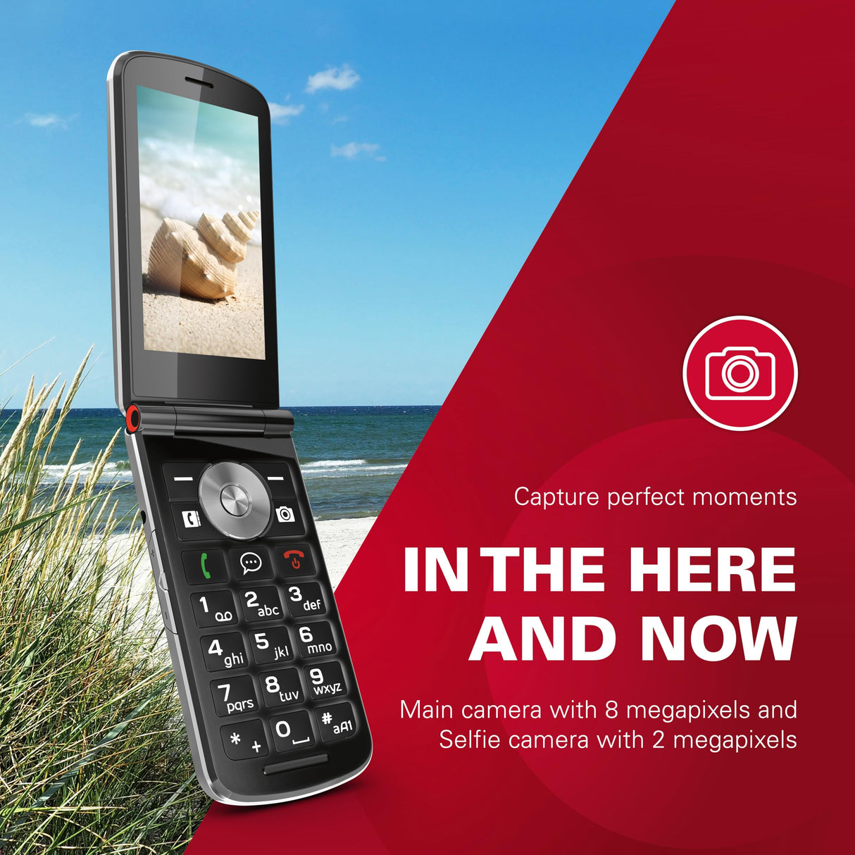 Emporia EmporiaTOUCHsmart 2 - Teléfono móvil Plegable con botón Grande