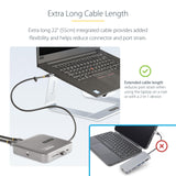 StarTech.com Adaptador Multipuertos USB C - HDMI Doble 4K 60Hz - Hub 10Gbps de 2 Puertos USB-C/USB-A - PD100W - GbE - SD