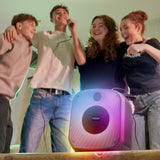 mooov 477370 - Altavoz Bluetooth Potente 200W Musicales, TWS, portátil, 6 Efectos LED, Tomas USB, microSD, Entrada para Micro