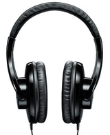 Shure SRH240A-BK-EFS Auriculares de diseño cerrado, para estudio y aplicaciones profesionales, cable desmontable, almohadillas de terciopelo, plegables - Negro