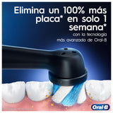 Oral-B iO 3 Cepillo de Dientes Eléctrico Negro, con 3 Cabezales, Diseñado por Braun
