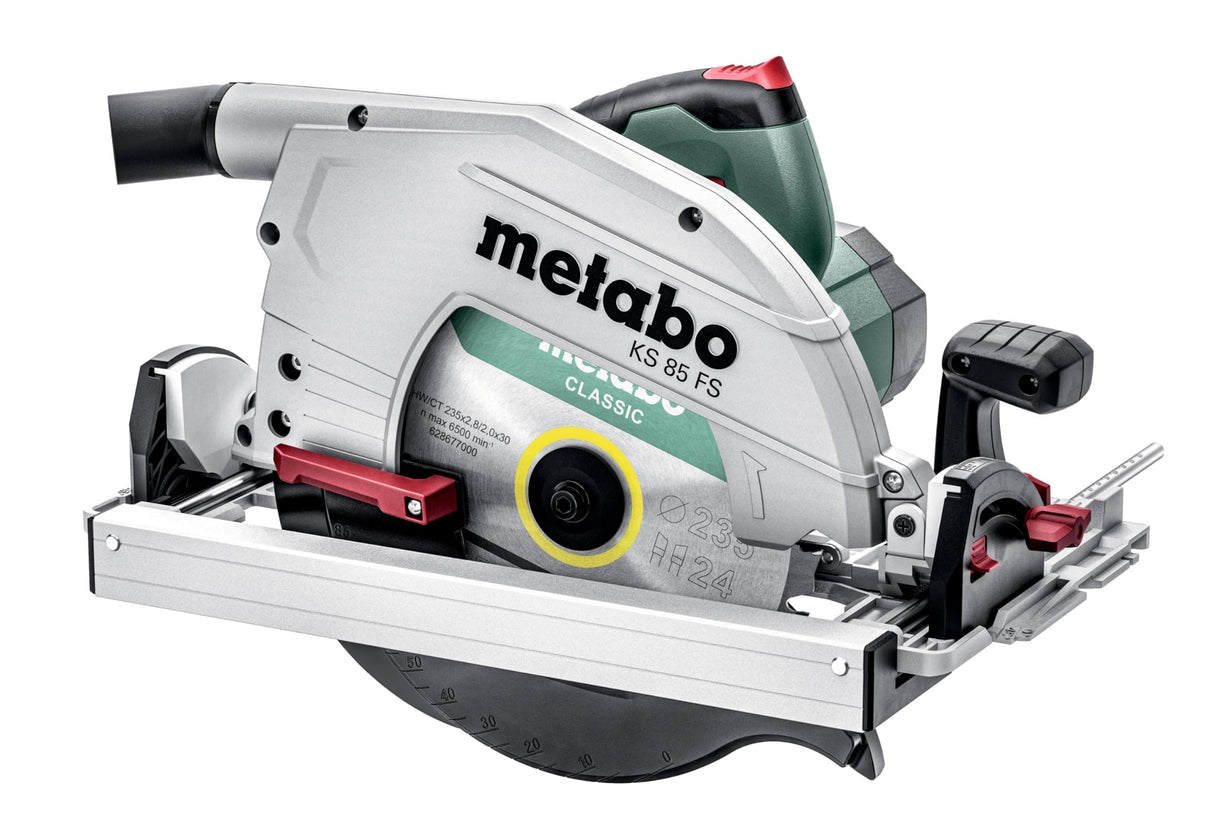 Metabo KS 85 FS 601085500 - Sierra circular de mano (sierra con hoja de 235 mm de diámetro, 2000 W, velocidad de corte 55 m/s, longitud de cable 4 m, con maletín)