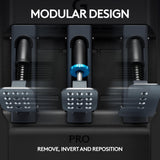 Logitech G PRO Racing Pedals - Pedales de simulación de carreras con freno con celda de carga de 100 kg, totalmente personalizables, resortes y elastómeros intercambiables, diseño modular, Negro