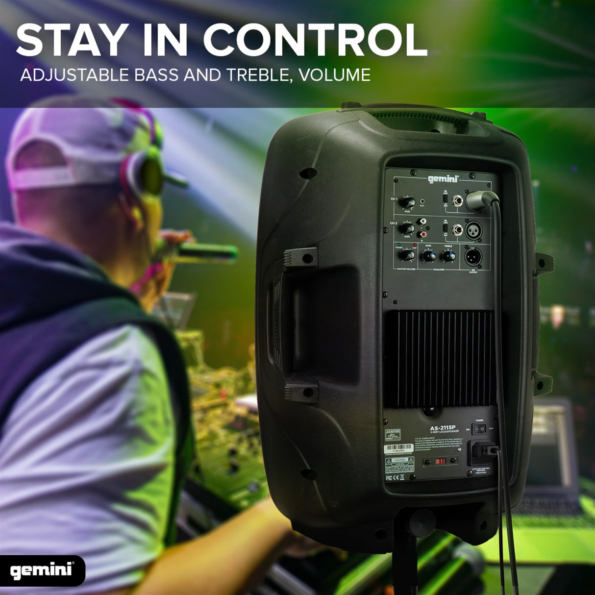 Gemini AS-2115P: 2000 WaTT Active 15” Loudspeaker