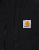 Carhartt Washed Duck Lined Mock Neck Vest, Ropa Exterior de Trabajo Hombre, Negro (Black), M