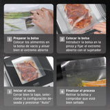 CASO VacuChef 40 - Envasadora al vacío profesional de cámara compacta - Potente capacidad de vacío de 70 L/min - Cámara con capacidad de 3 litros - acero inoxidable