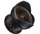 Samyang Objetivo V-DSLR T 8 mm 3,8/UMC Fish-Eye CS II para Sony A, Color Negro