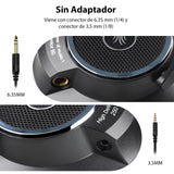 OneOdio Monitor 80-Auriculares Profesionales de Estudio Abiertos de 250 Ω, Cascos Hi-Res con Cable Desmontable (3,5 mm / 6,35 mm), Audífonos para Mezclar Masterizar Editar, Almohadillas de Terciopelo