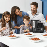 Moulinex HF456810, ClickChef Cocina multifunción compacta, 1400 W, 5 Programas, 32 Funciones, Báscula de cocina integrada, Olla a vapor, Batidora, Color Negro, 3.6 L