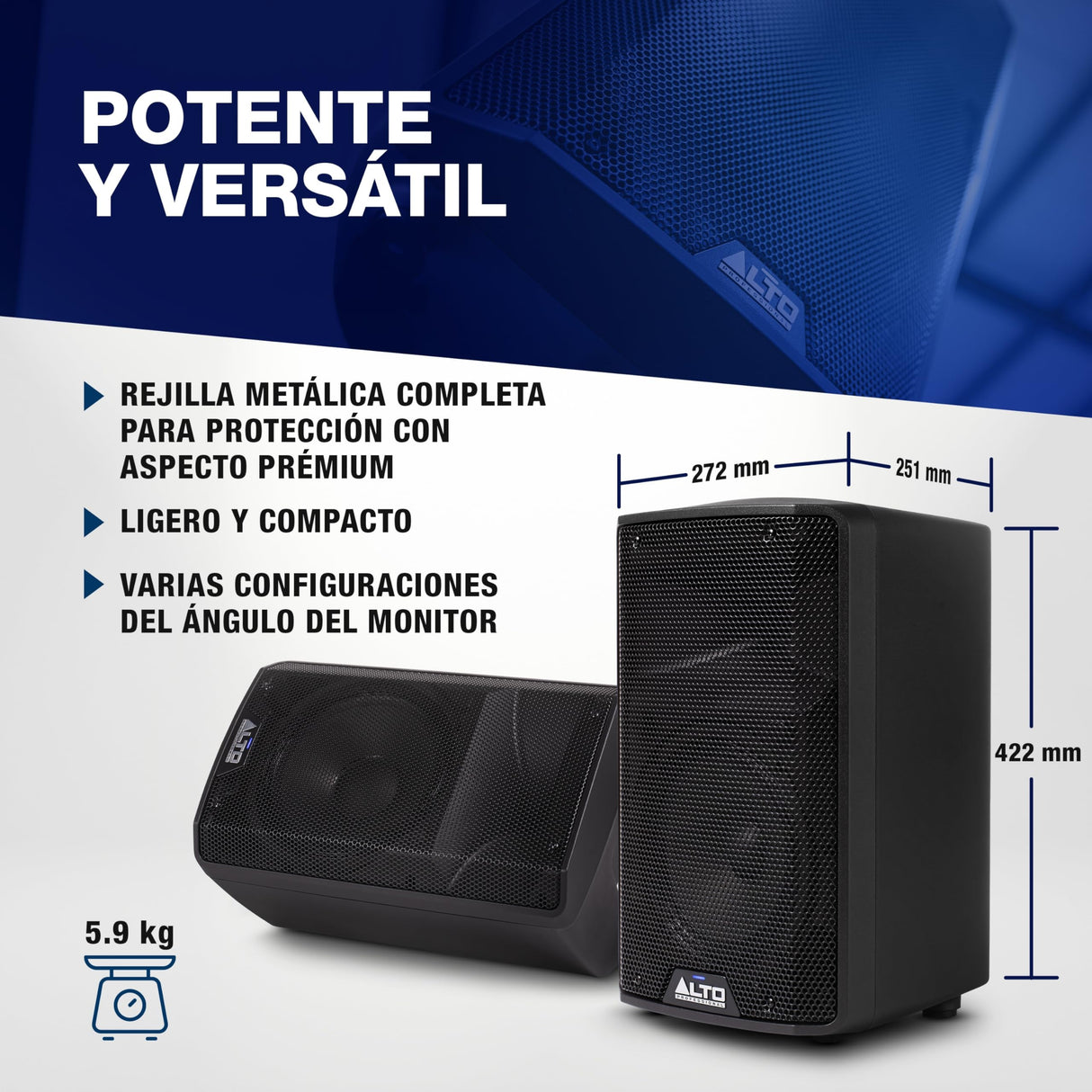 ALTO TX408 Altavoz Autoamplificado 350W 8 Pulgadas con TWS por Bluetooth, Mesa de Mezclas de 2 Canales, para Actuaciones de DJ o de Bandas y Estudios de Ensayo