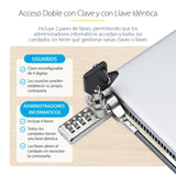 StarTech.com Paquete de 10 Cables de Seguridad Antirrobo Candado K-Slot de Llave y Clave para Portátil - Misma Llave