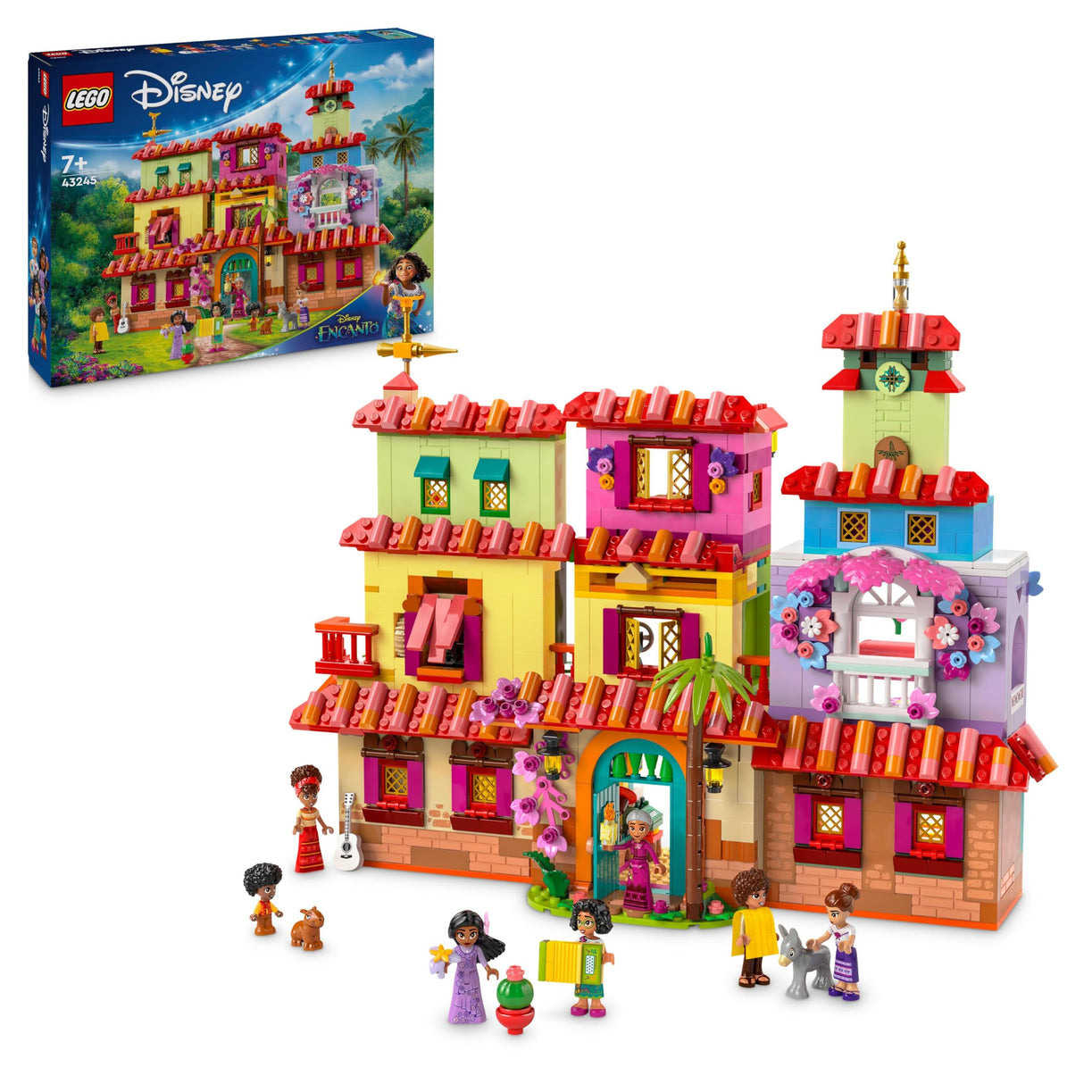LEGO | Disney Encanto Mágica Casa Madrigal Casita de Juguete de Construcción con Mini Muñeca de Mirabel, Regalo para Niñas y Niños de 7 Años o Más, Juegos Infantiles con Figuras de Animales 43245