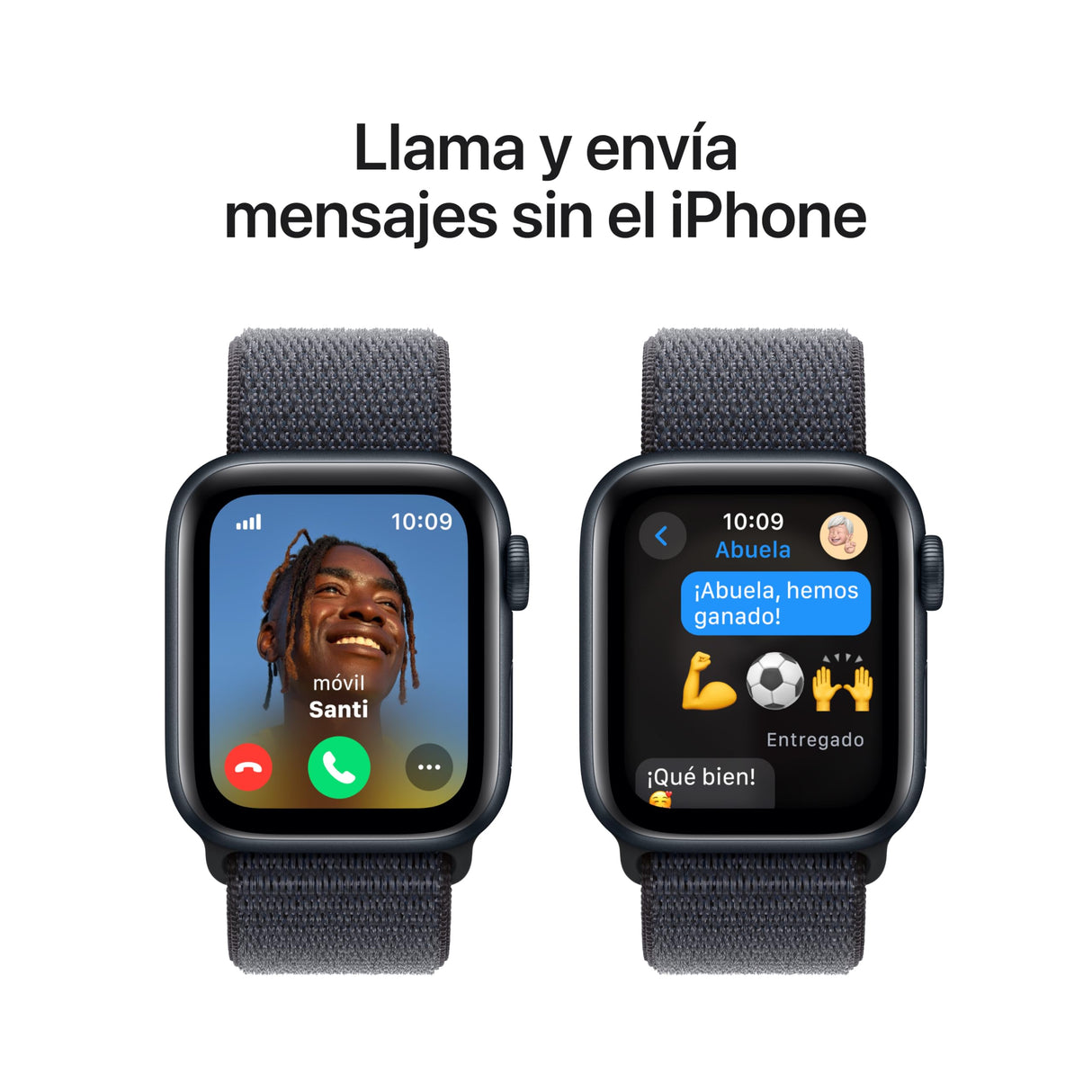 Apple Watch SE de 2.ª generación GPS + Cellular Smartwatch con Caja de Aluminio en Medianoche de 40 mm y Correa Loop Deportiva Tinta. Monitores de entreno y sueño y Neutro en Carbono