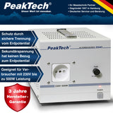 PeakTech 2240 - Transformador de Aislamiento, Dispositivo de Medición, Toroidal, Galvánico, Clase de Protección 1, Uso Móvil, Voltaje de Entrada 230 V, Potencia de Salida 500 W - 160 x 125 x 235 mm