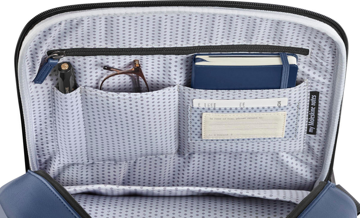 Moleskine Bolsa Vertical para Dispositivos, Colección Classic, Mochila Compatible ConTablet, iPad, Laptop hasta 15 Pulgadas, Dimensiones 29 x 39 x 6 cm, Color Azul Zafiro