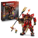 LEGO NINJAGO Meca Caballero del Fuego - Juguete de Construcción con Figura Articulada, 2 Minifiguras (inc. Kai) y Monstruo Marino - Kit de Maqueta - Regalo para Chicos de 14+ Años y Adolescentes 71846