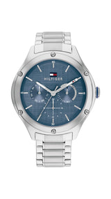 Tommy Hilfiger Reloj Analógico de Cuarzo Multifunción para Mujer con Correa de Acero Inoxidable Plateada - 1782657