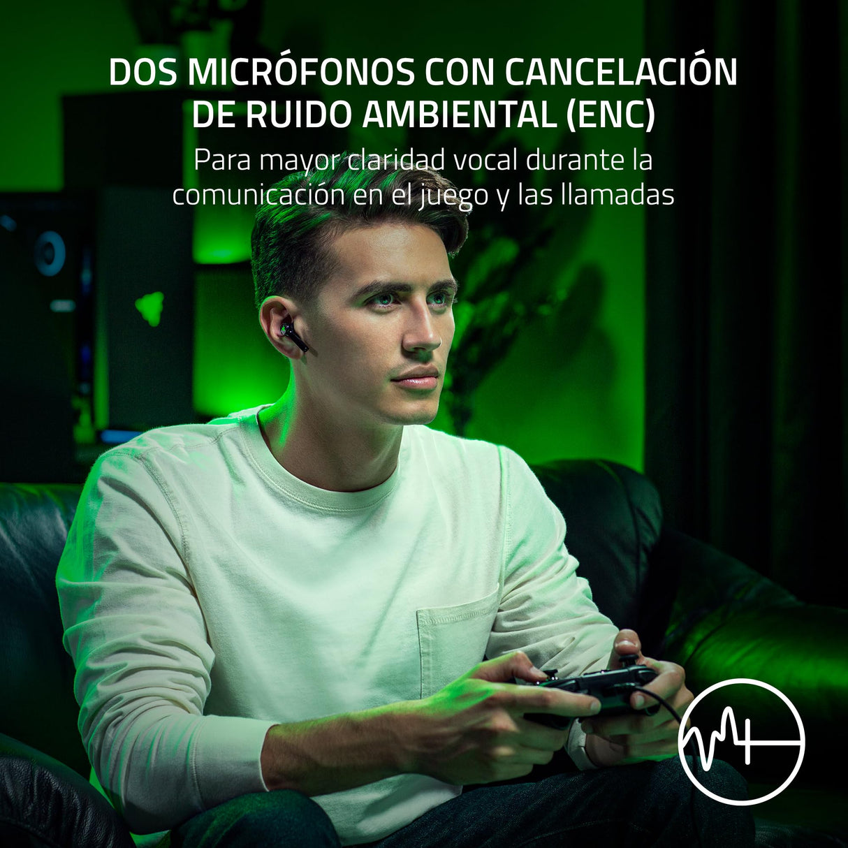 Razer Hammerhead HyperSpeed - Auriculares Gaming Inalámbricos Multiplataparama con Licencia para Xbox (HyperSpeed Wireless, Cancelación Activa del Ruido) Negro