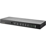 StarTech.com Switch Multiplicador de Vídeo HDMI Matriz de 4x4 con Audio y Control por Ethernet, Vídeo de 4K a 60H, Divisor HDMI 2.0 de Montaje en Rack con Mando a Distancia (VS424HD4K60)