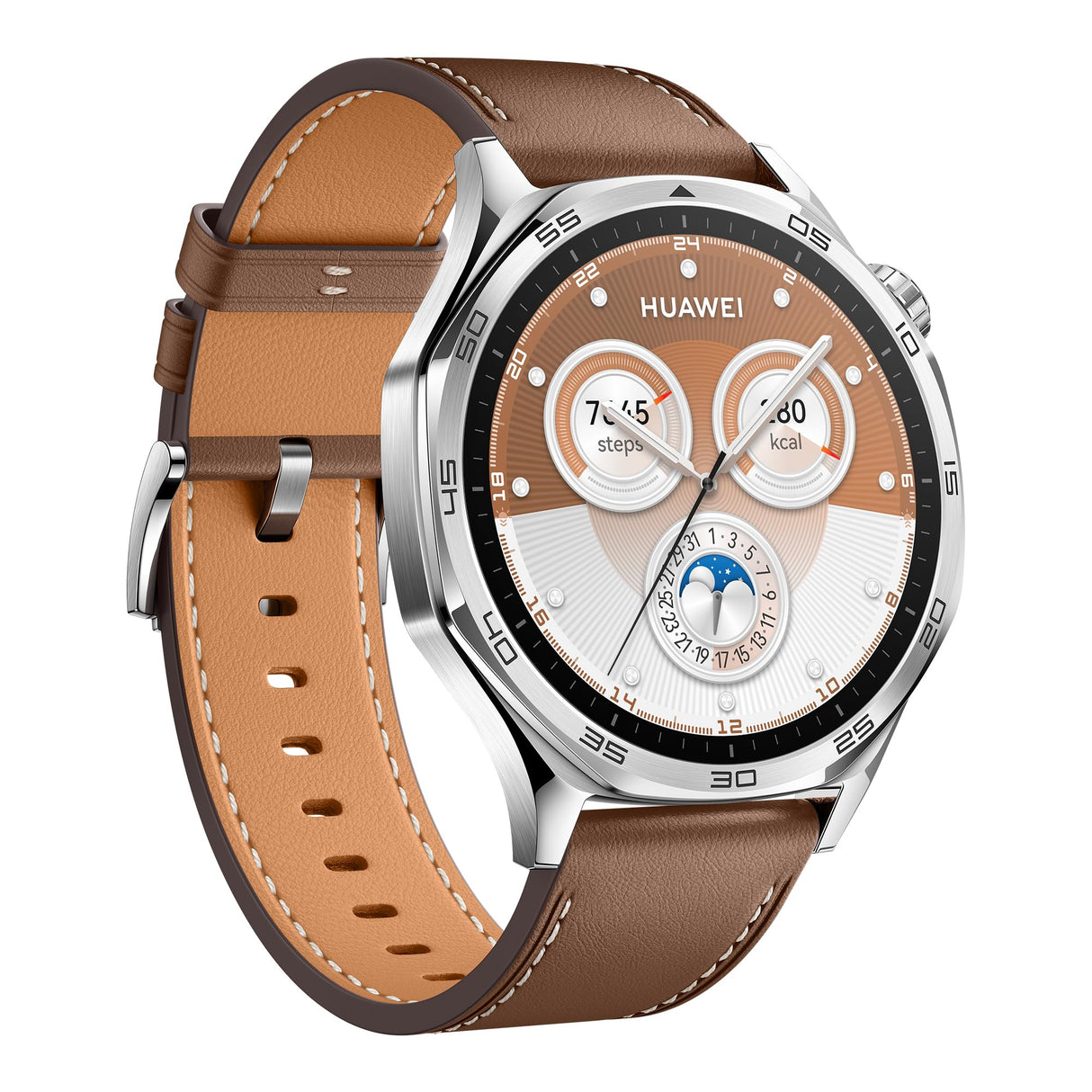 HUAWEI Watch GT 5 46mm Smartwatch, Silueta con Diseño Sofisticado, Nueva Experiencia Running y Ciclismo, Pago NFC, Seguimiento de Salud, 14 Días de Duración de la Batería, iOS & Android, Marrón
