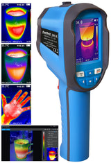 PeakTech, 5610 B, Cámara termográfica IR -20°C a 400°C con 220x160 píxeles, pantalla a color LCD de 2,8", termómetro infrarrojo incl. grabación de vídeo y fotos, con USB y software de análisis