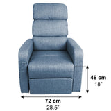 PEPE Mobility Sillon Relax Reclinable Electrico (Tela Lino) Levanta Personas con Mando, Butaca Confort Gente Mayor Azul
