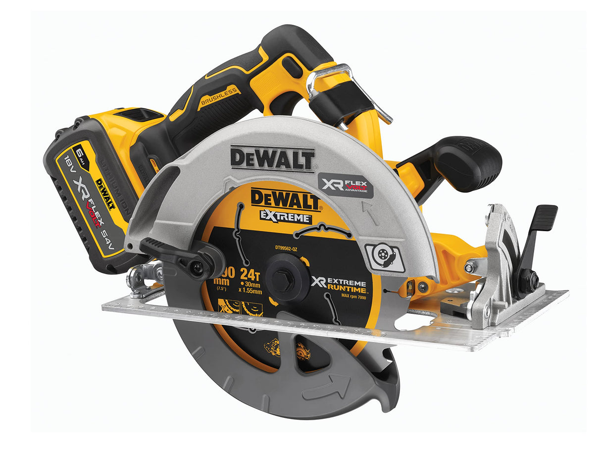DEWALT DCS573NT-XJ, Amarillo-negro DCS573NT-XJ-Sierra Circular sin escobillas XR 18V XRP FV Advantage