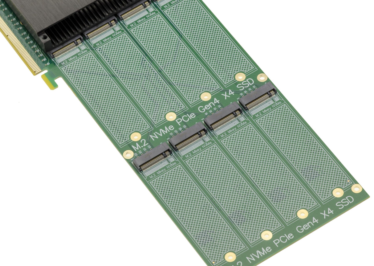 KALEA-INFORMATIQUE - Tarjeta PCIe 4.0 x16 para 8 SSD M.2 NVMe CHIPSET Broadcom PEX88048 - Protección por encofrado Aluminio ventilado