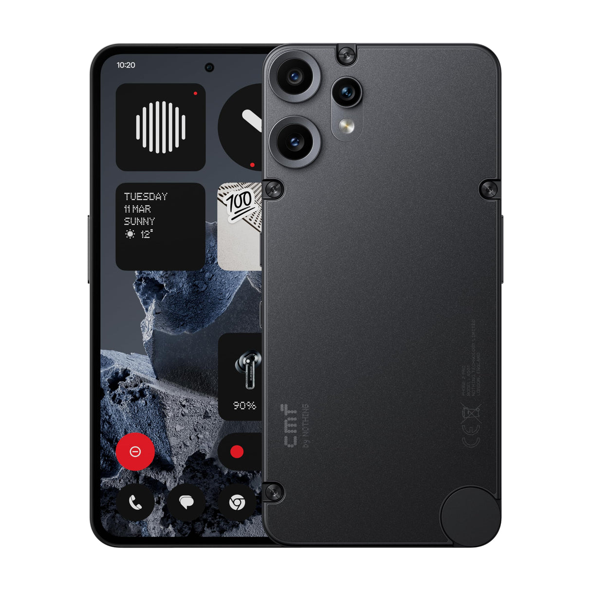CMF Phone 2 Pro 128GB – Smartphone 5G Libre con cámara de 50 MP y Zoom 20x, Pantalla AMOLED FHD+ de 6,77" 120 Hz, Gran Batería de 5000 mAh de Larga duración y Nothing OS 3.2 – Negro