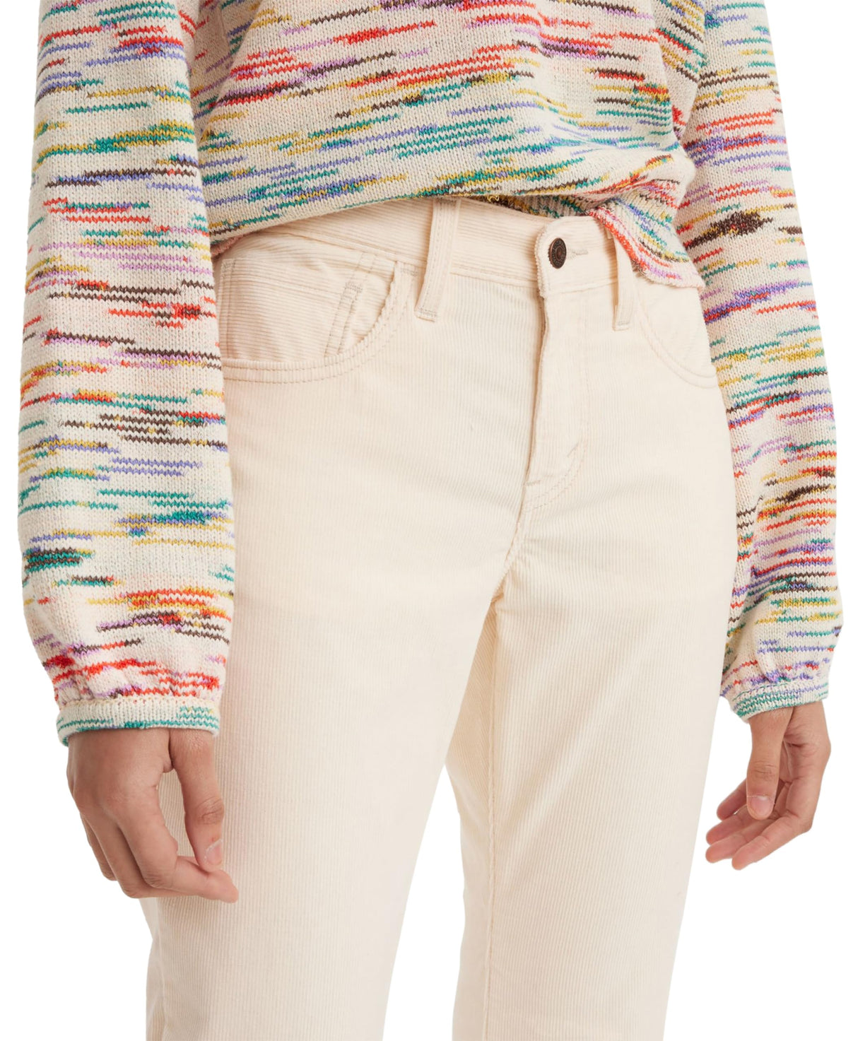 Levi's Middy Ankle Boot Pantalones, White Smoke, 31W x 27L para Mujer