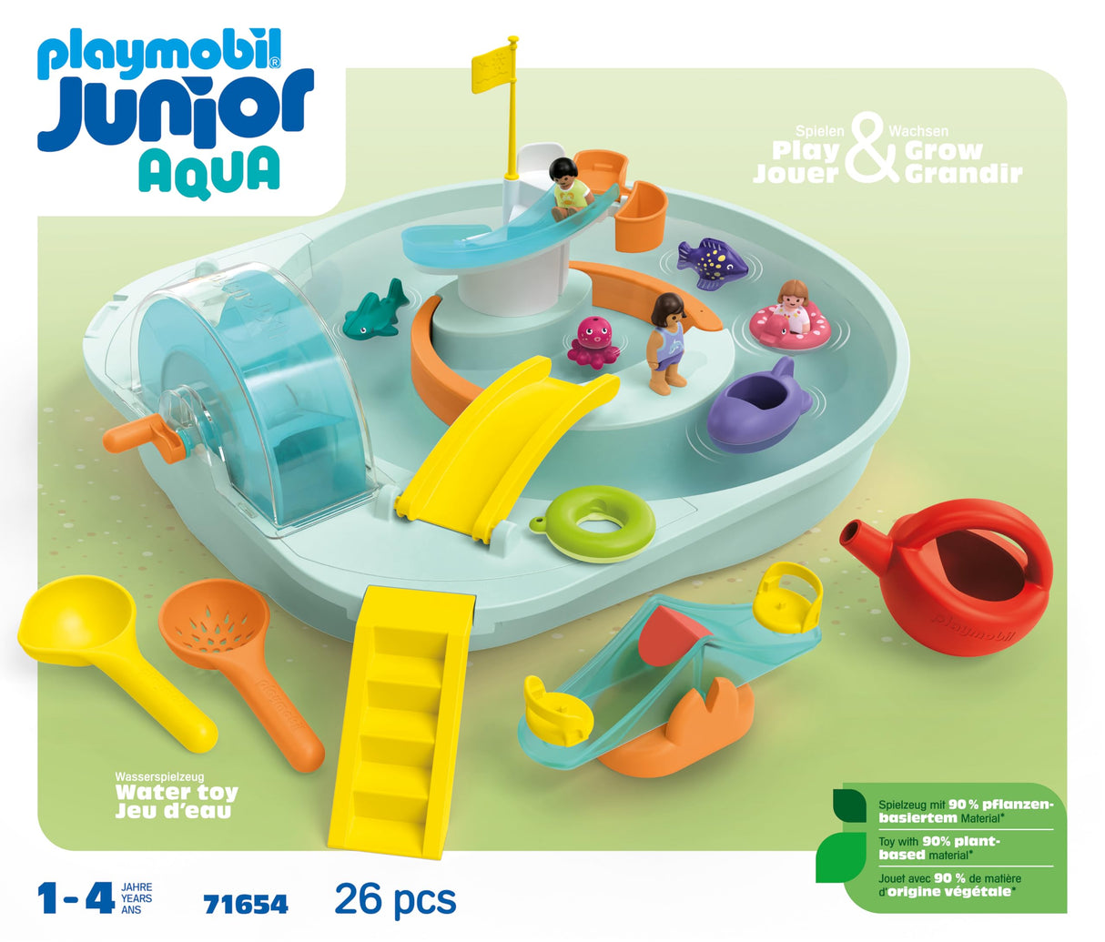 PLAYMOBIL Junior Aqua 71654 Juego de Aventuras acuáticas, Incluye Adorable pez, Juguete sostenible Hecho de plásticos a Base de Plantas, Juguetes para niños a Partir de 1 año
