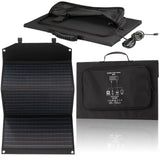 Bresser Cargador solar de 90 W con 1 CC y 3 puertos USB-A, incluye conector USB-A hembra con QC3.0 para carga rápida, panel solar como cargador para smartphones, estaciones de alimentación, etc.
