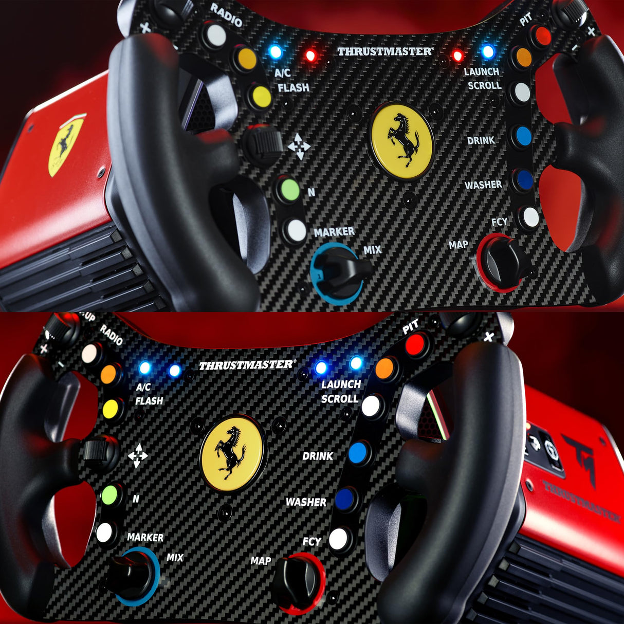 Thrustmaster Ferrari 488 GT3 Wheel Add-On, Aro de Volante de Carreras, PC, PS5, PS4, Xbox Series X|S, Xbox One, Con Licencia Oficial de Ferrari
