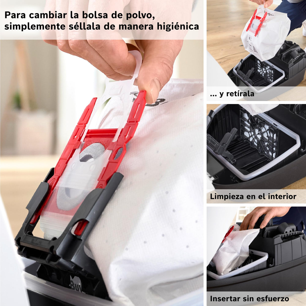 Bosch - Aspirador con Bolsa, Serie 4, Volumen XL de Bolsa de Polvo, Boquilla para Ranuras y tapicería, Blanco, BGB41WH1
