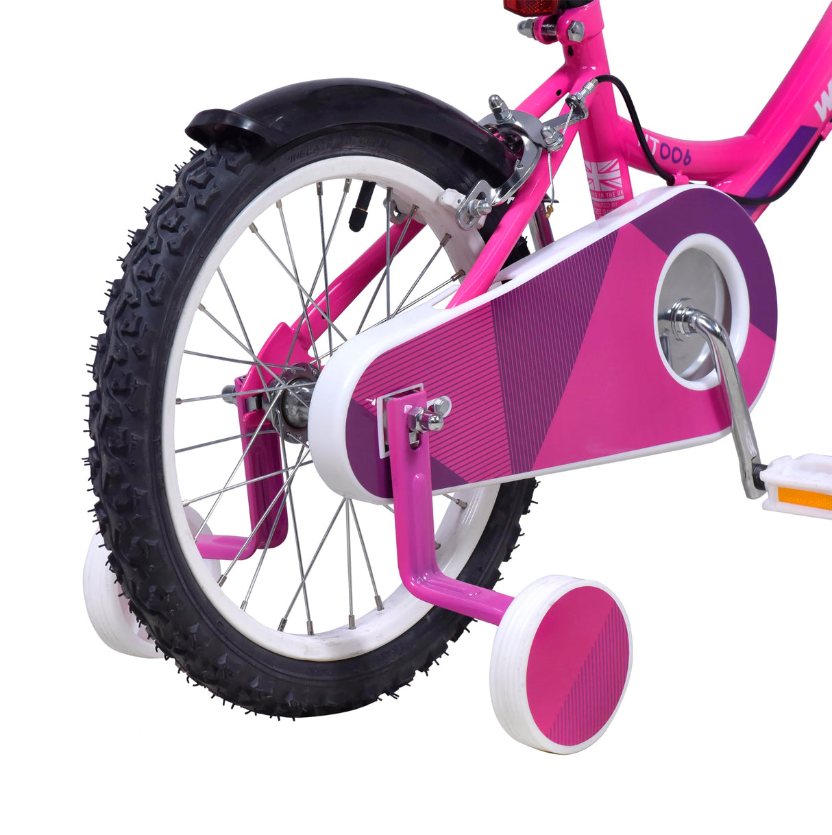 Wildtrak - Bicicleta 16 pulgadas para niñas de 3 a 7 años con ruedines con ruedines - Rosa