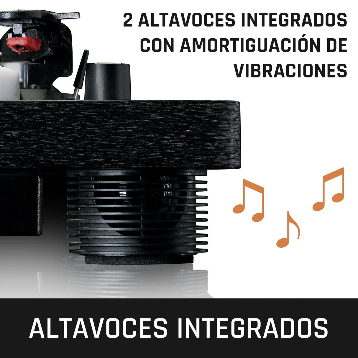 Lenco LS-50LED - Tocadiscos con Altavoz - Tocadiscos LED - USB - Transmisión por Correa - Preamplificador - 33, 45 y 78 RPM - Parada automática - Vinilo a MP3 - Negro