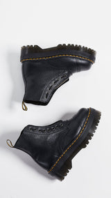 Dr. Martens Jungle Boot, Botas de Combate Mujer, Black Milled Nappa, 38 EU