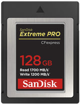 SanDisk Extreme PRO 128GB CF Express Card Type B, up to 1700MB/s, for RAW 4K video, Black