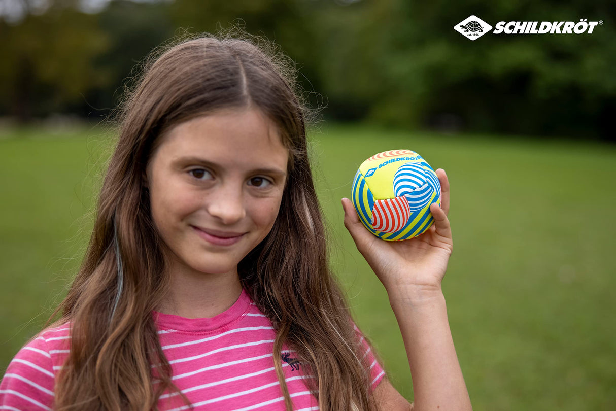 Schildkröt Pack de 2 Mini Balones, 1 Balon de Volley y 1 Balon de Fútbol Americano, Ø 9 cm, Antideslizante y Resistente al Agua Salada, Ideal para la Playa, 970347