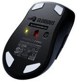 Glorious Gaming Model D 2 Pro Ratón Gaming inalámbrico - 2,4 GHz 1 ms de retardo, 100M clics, 60 g Ultraligero, Gran batería, Sensor PPP 26K, RGB, ergonómico, 6 Botones, Deslizadores de PTFE - Negro